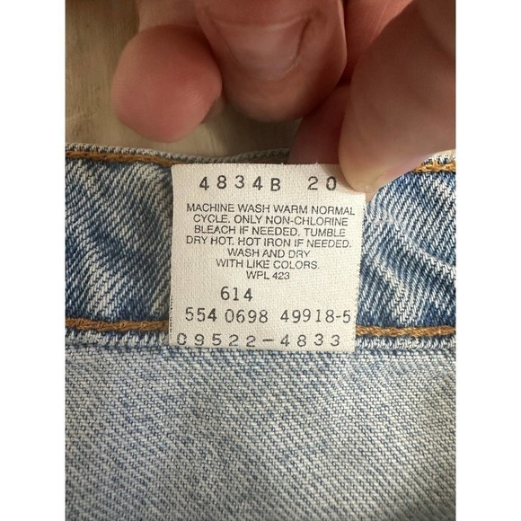 Vintage 505 levis light wash relaxed fit tapered leg - Picture 7 of 13